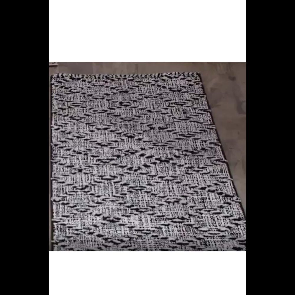 Home Reflections 2.2'x8' High Low Diamond Rug With Border Blue